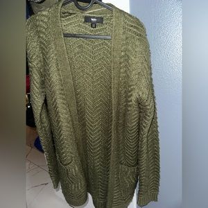 XS dark green cardigan